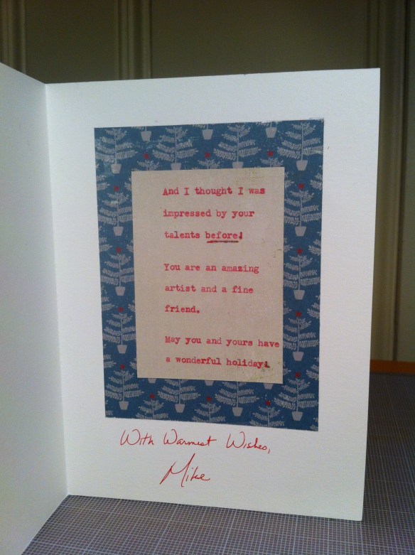 My Christmas Card inside